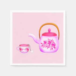 Cute teapot tea party servet