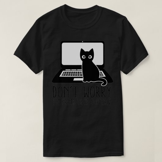 cute tech support cat  t-shirt (Design voorkant)