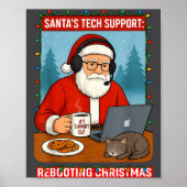 Cute Tech Support s Rebooting Santa Poster (Voorkant)