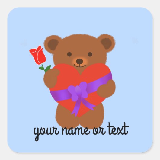 Cute Teddy Bear #1-2 Sticker (Voorkant)