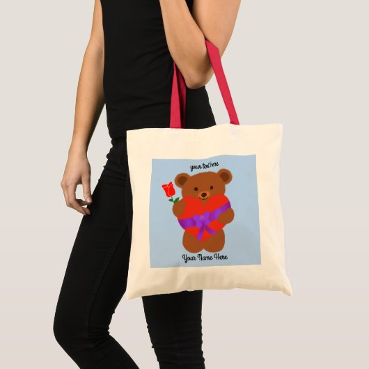 Cute Teddy Bear #1 Canvas tas (Voorkant (product))