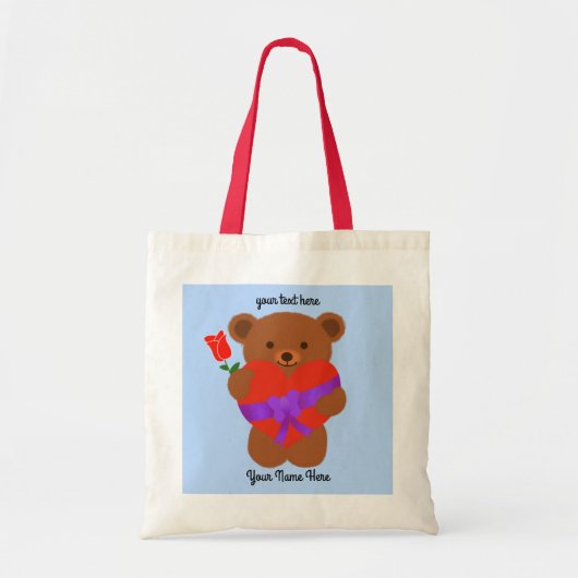 Cute Teddy Bear #1 Canvas tas (Voorkant)