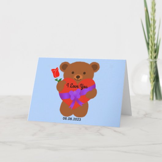 Cute Teddy Bear #1 Kaart (Voorkant)