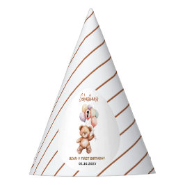 Cute Teddy Bear 1st Birthday | Sweet Bear Feesthoedjes