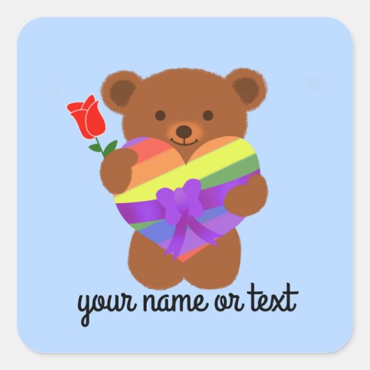 Cute Teddy Bear #2-2 Sticker (Voorkant)