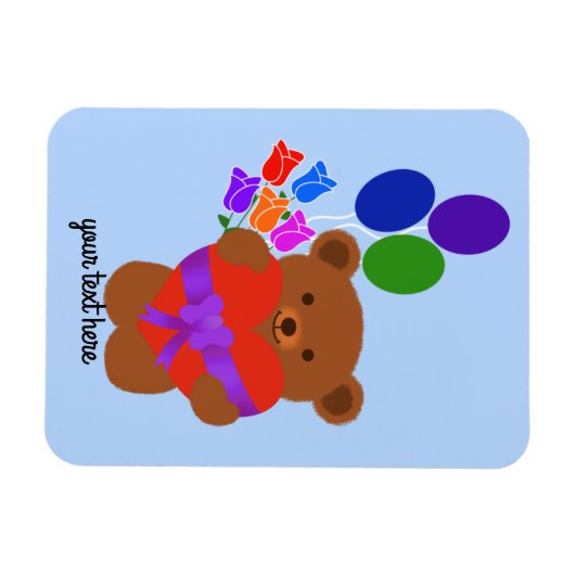Cute Teddy Bear #3 Magnet Magneet (Horizontaal)
