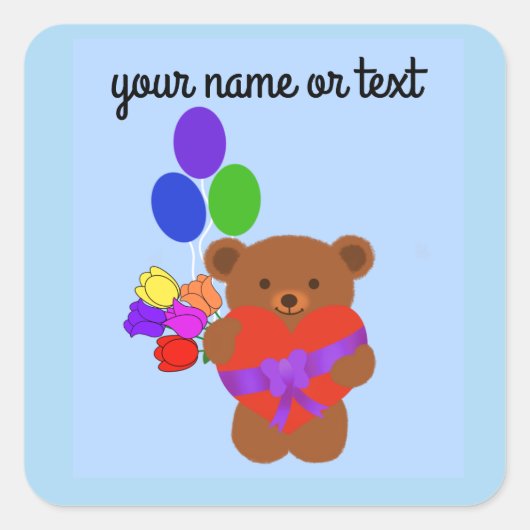 Cute Teddy Bear #4-2 Sticker (Voorkant)