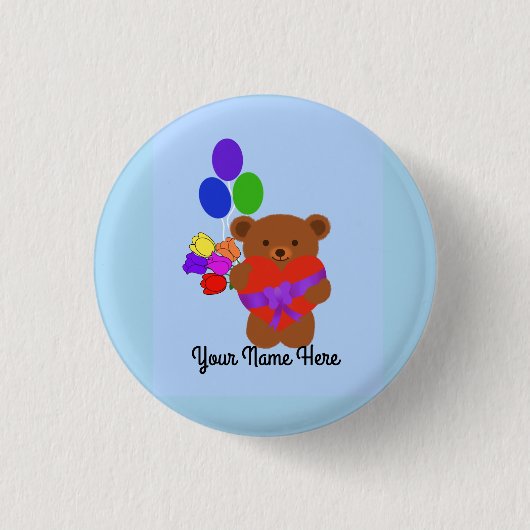 Cute Teddy Bear #4 Button (Voorkant)