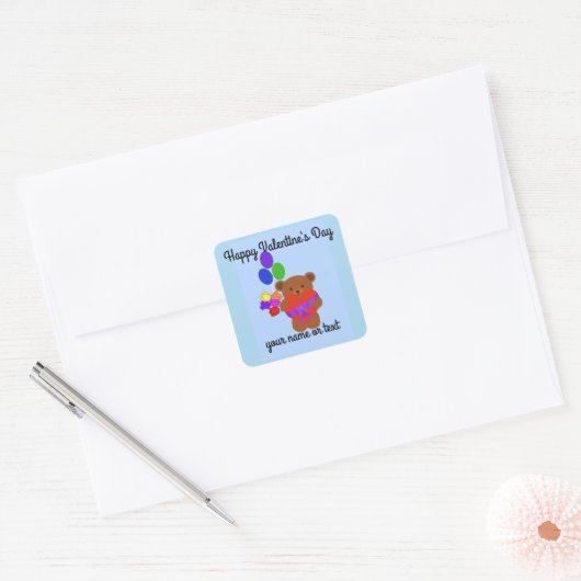 Cute Teddy Bear #4 Sticker (Envelop)