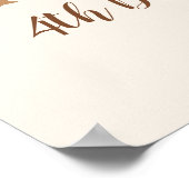 Cute Teddy Bear 4th Birthday Wall Decoration Poster (Hoek)