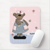Cute Teddy Bear Angel Custom Muismat for Nurse (Met muis)