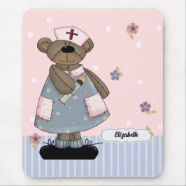 Cute Teddy Bear Angel Custom Muismat for Nurse