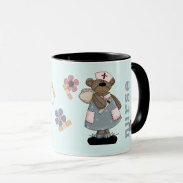 Cute Teddy Bear Angel Gift Mok voor verpleegkundig