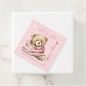 Cute Teddy Bear Baby shower Bedankjes Labels (In situ)
