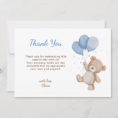 Cute Teddy Bear Baby shower Bedankkaart (Voorkant)