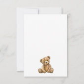 Cute Teddy Bear Baby shower Bedankkaart (Achterkant)