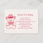 Cute Teddy Bear Baby Shower Books for Baby Informatiekaartje (Voorkant)
