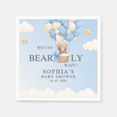 Cute Teddy bear Baby shower boy Party Servet (Voorkant)