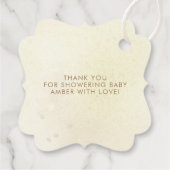 Cute Teddy Bear Baby shower Dank je Bedankjes Labels (Achterkant)