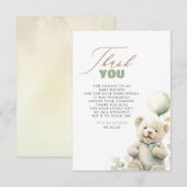 Cute Teddy Bear Baby shower Dank je Bedankkaart