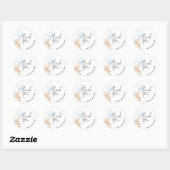 Cute Teddy Bear Baby shower Dank je Ronde Sticker (Vel)