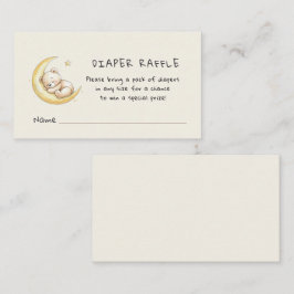 Cute Teddy Bear Baby shower Diaper Raffle Informatiekaartje