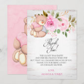 Cute Teddy Bear Baby shower Hartelijk dank Bedankkaart (Voorkant / Achterkant)