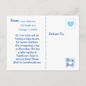 Cute Teddy Bear Baby shower Invitation Uitnodiging Briefkaart (Achterkant)