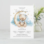 Cute Teddy Bear Baby shower Kaart (Staand voorkant)