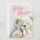 Cute Teddy Bear Baby Shower Kaart (Voorkant)