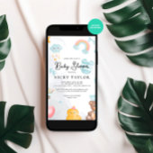 Cute Teddy Bear Baby shower Kaart