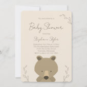 Cute Teddy Bear Baby shower Kaart (Voorkant)