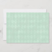 Cute Teddy Bear Baby shower | Neutrale groene argy (Achterkant)