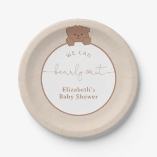 Cute Teddy Bear Baby shower Papieren Bordje