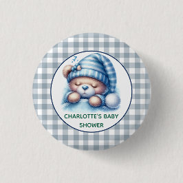 Cute Teddy Bear Baby shower Ronde Button 3,2 Cm