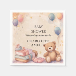 Cute Teddy Bear Baby shower Servet