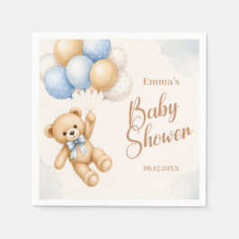 Cute Teddy Bear Baby Shower Servet