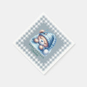 Cute Teddy Bear Baby shower Servet (Hoek)