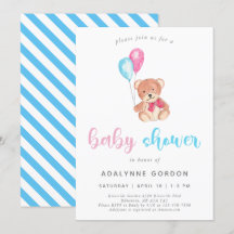Cute Teddy Bear Baby shower Waterverf Sweet