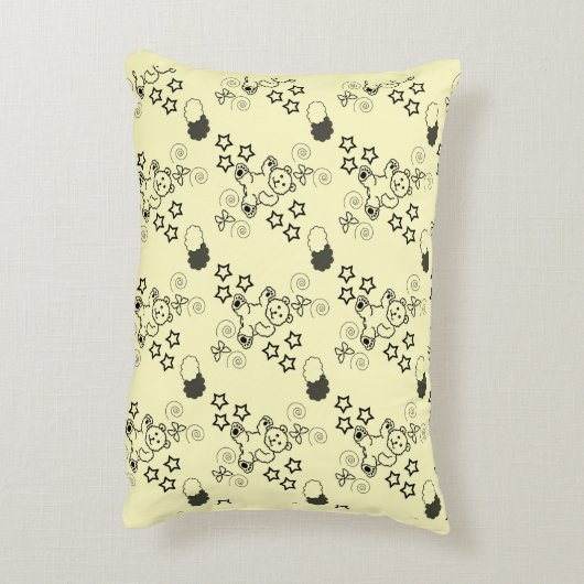 Cute Teddy Bear Baby's Room Accent Pillow Accent Kussen (Achterkant (Verticaal))