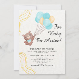 Cute Teddy Bear Balloon Theme Kaart
