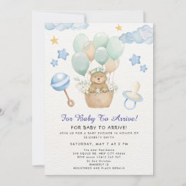 Cute Teddy Bear Balloon Theme Kaart