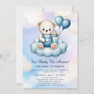 Cute Teddy Bear Balloon Theme Kaart