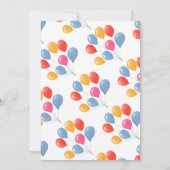 Cute Teddy Bear Balloons Baby Boy Baby shower Kaart (Achterkant)