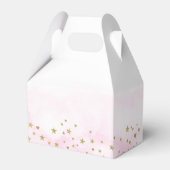 Cute Teddy Bear & Balloons Pink Girl Baptisme Bedankdoosjes (Achterkant)