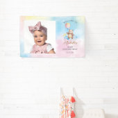 Cute Teddy Bear Beary First Birthday Photo Welcome Spandoek (Insitu)
