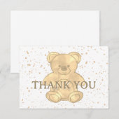 Cute Teddy Bear Bedankt (Voorkant / Achterkant)