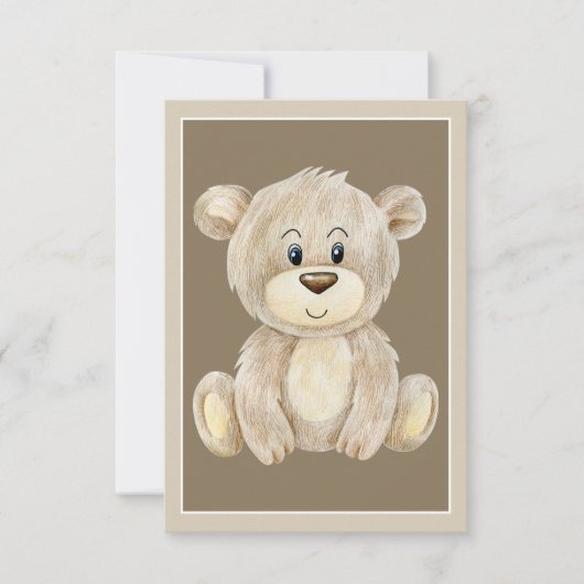 Cute Teddy Bear Bedankt (Voorkant)
