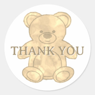 Cute Teddy Bear Bedankt Ronde Sticker