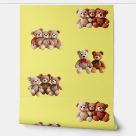 Cute Teddy Bear Behang